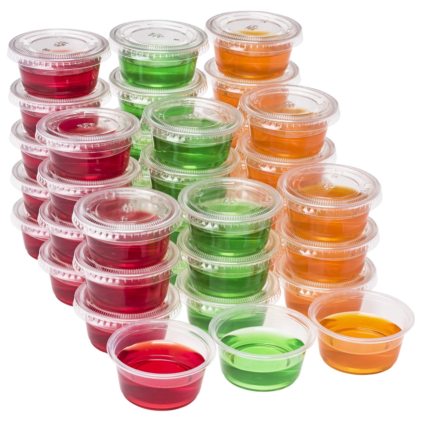 DuraHome Food Storage Containers with Lids 8oz, 16oz, 32oz Freezer Deli Cups Combo Pack, 70 Sets BPA-Free Leakproof Round Clear Takeout Container Meal Prep Microwavable (70 Sets - Mixed sizes)