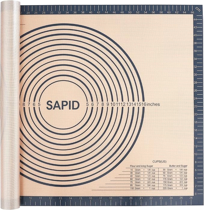 Sapid Thick Silicone Pastry Mat Baking Dough Rolling Extra Large 20" x 28"
