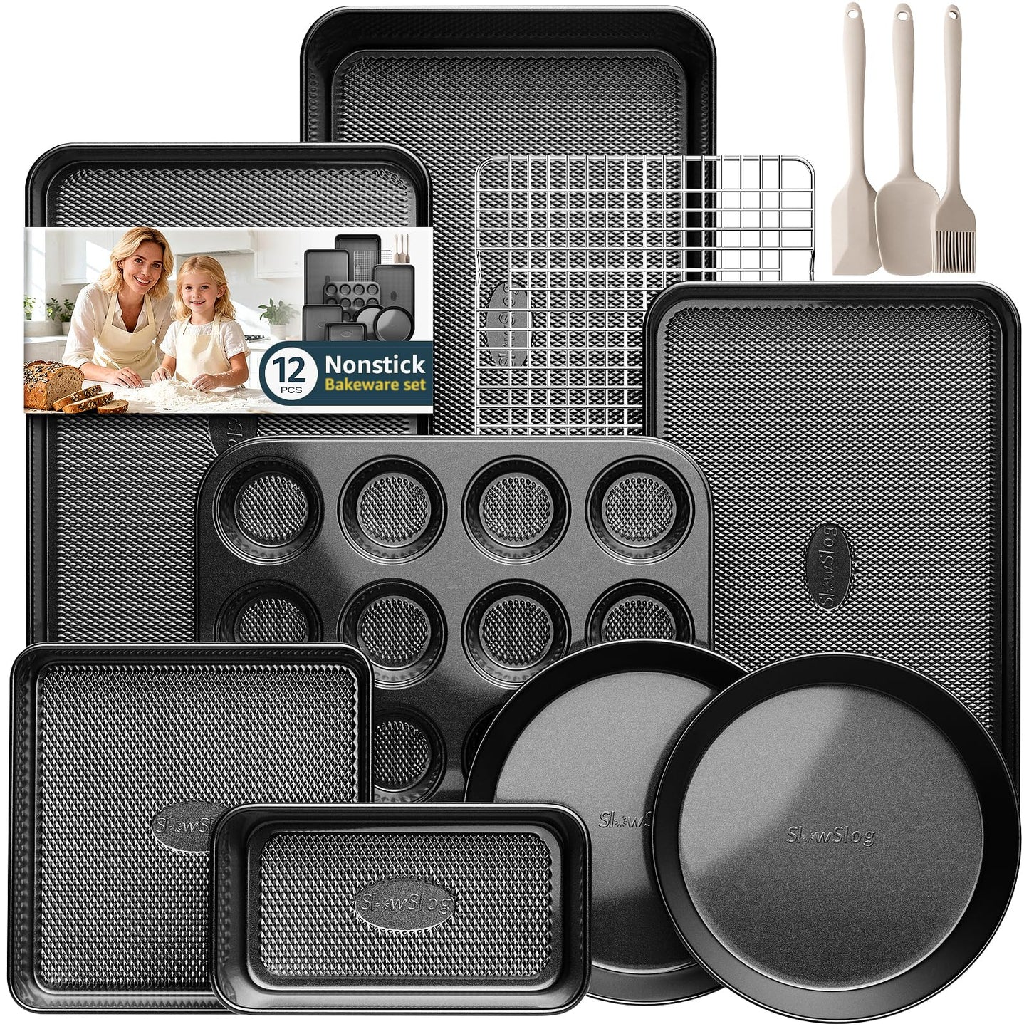 Baking Pans Set 8-Piece Bakeware Sets, Baking Sets for Cooking Oven Pan Set