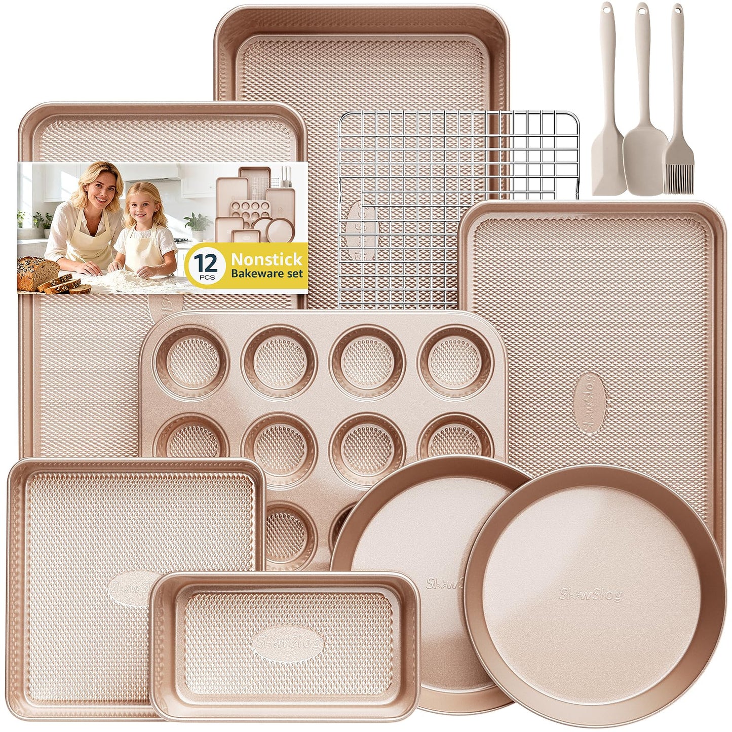Baking Pans Set 8-Piece Bakeware Sets, Baking Sets for Cooking Oven Pan Set