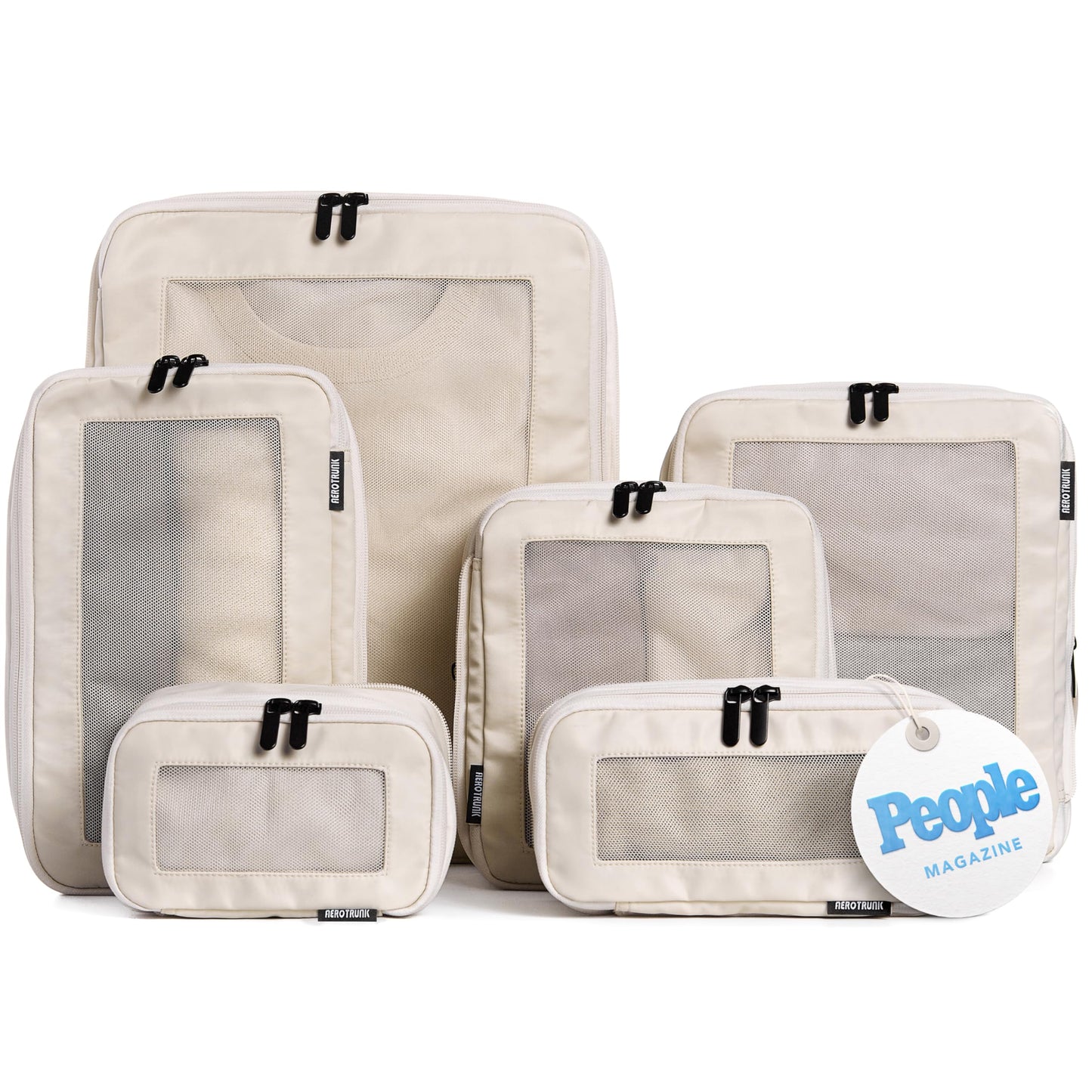 Aerotrunk Compression Packing Cubes for Travel, 2-Pack, Black