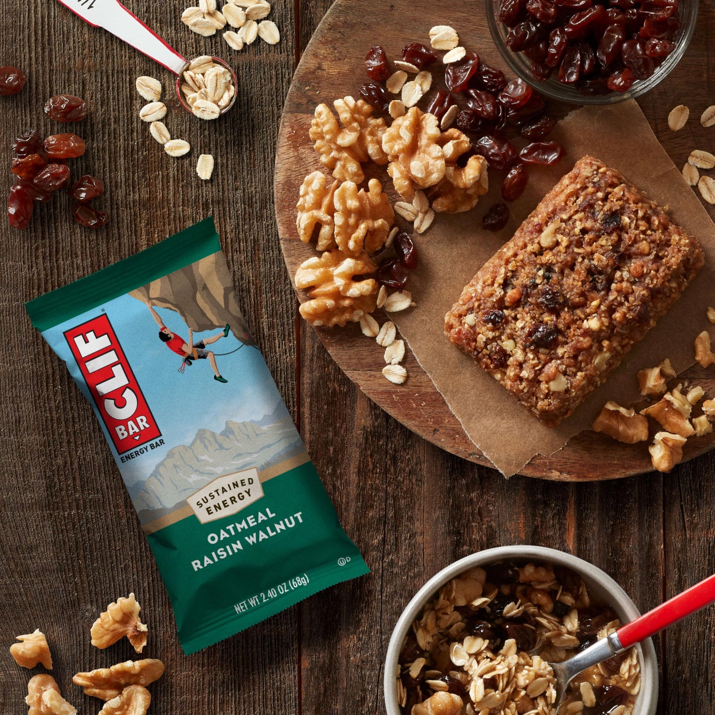 CLIF BAR Protein Energy Bars, Oatmeal Raisin Walnut, 10ct
