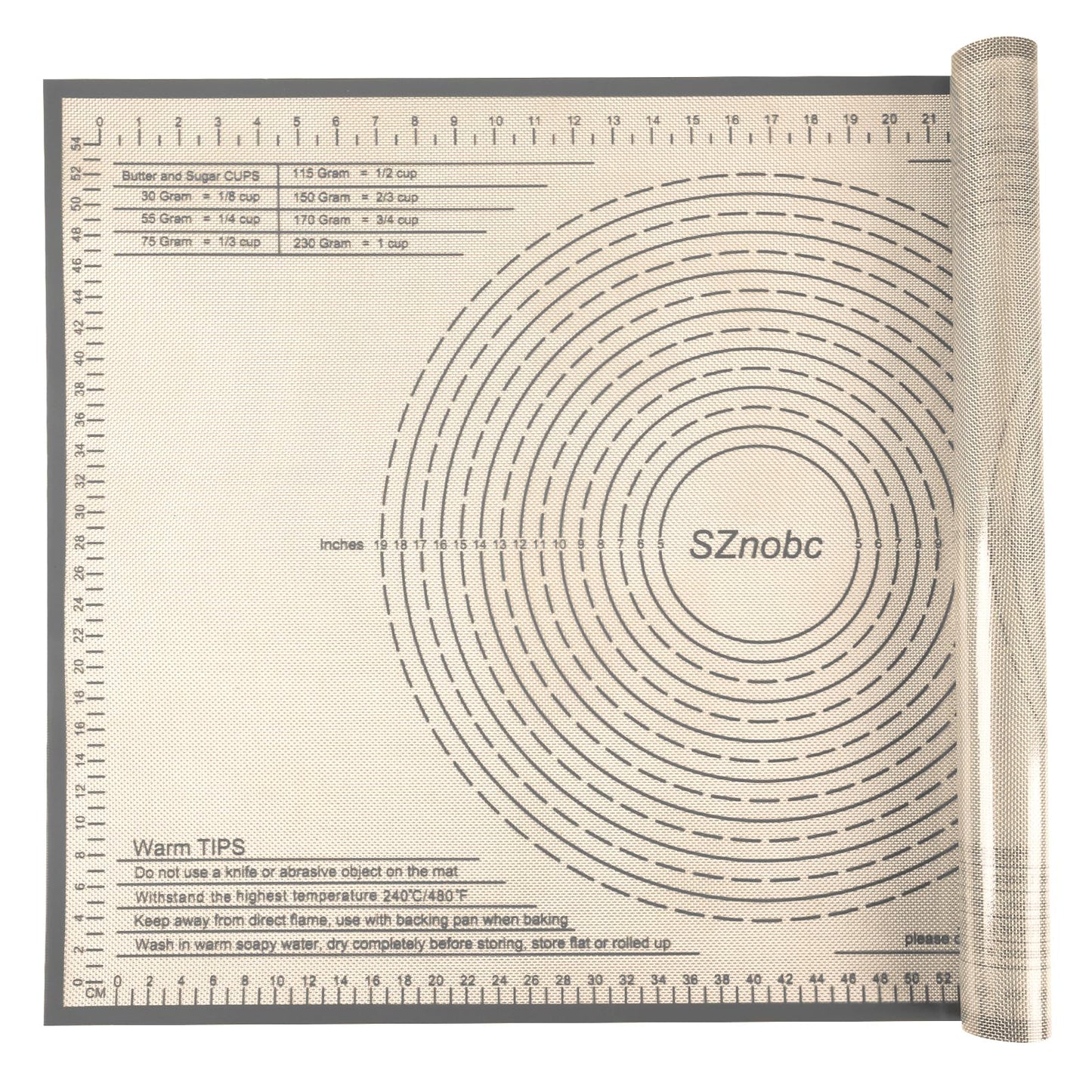 Silicone Pastry Mat 34X26 inch Baking Mat for Rolling Dough