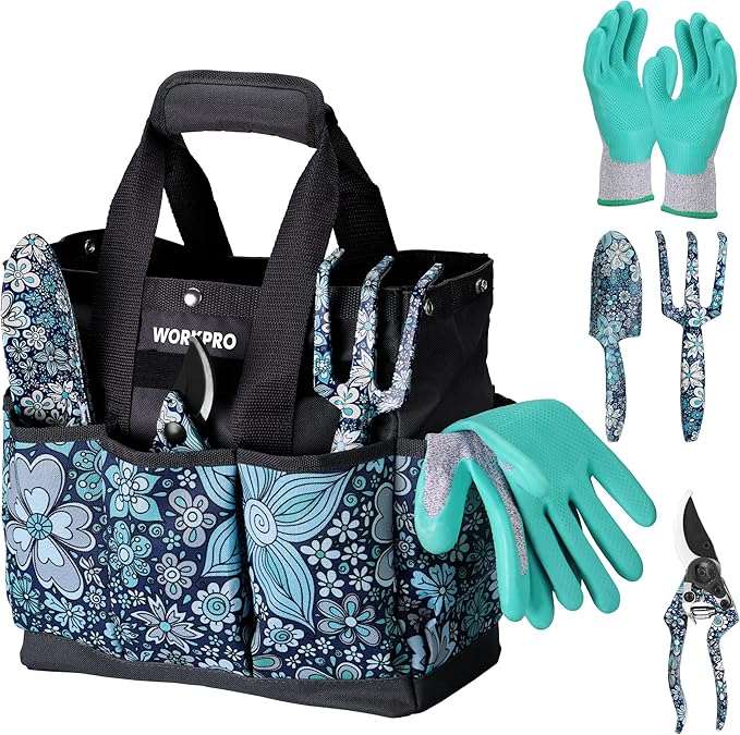 WORKPRO 5-Piece Aluminum Garden Tool Set, Heavy Duty