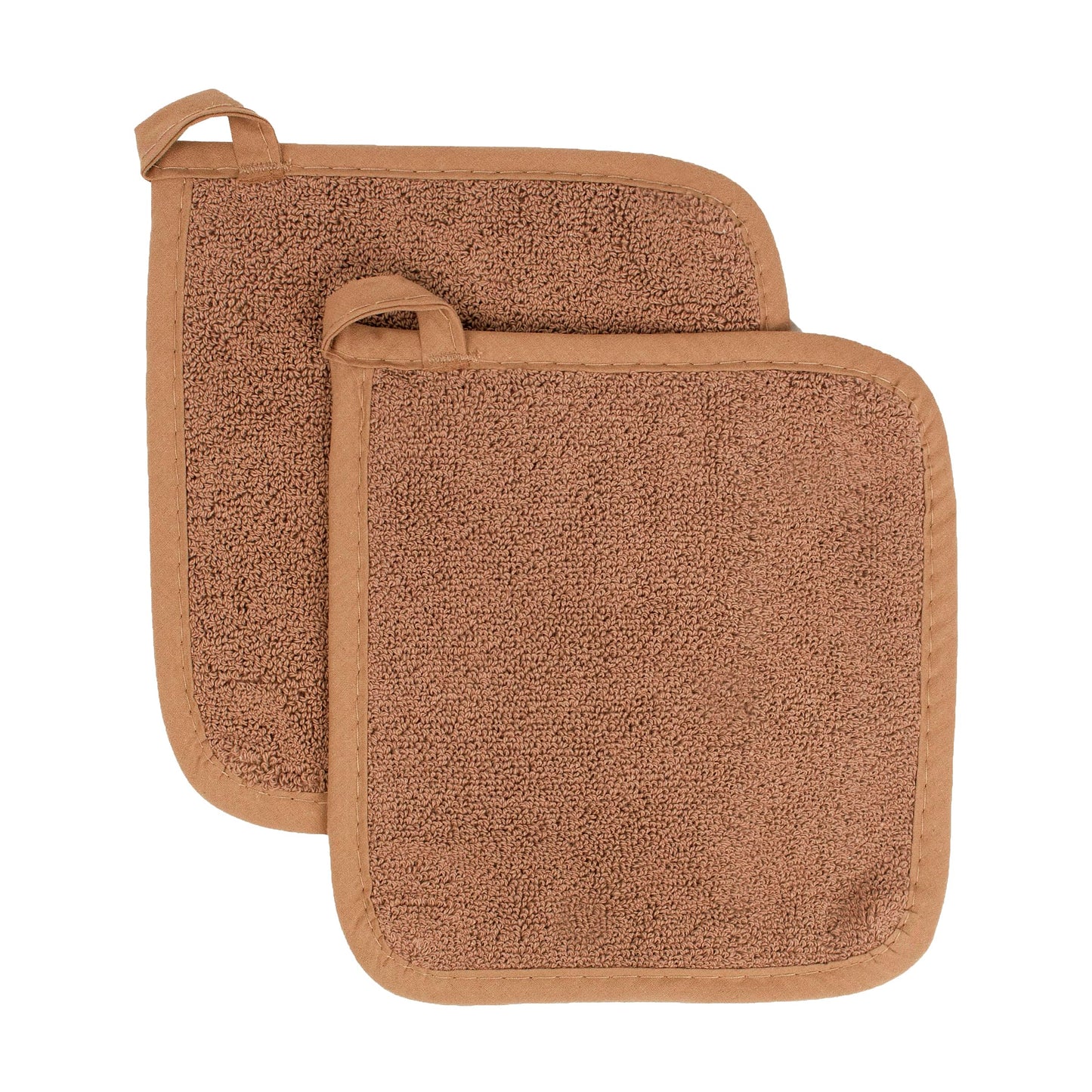 RITZ Terry Potholder & Hot Pad: Unparalleled Heat Resistant, Durable 100% Cotton – Ergonomically Designed for Optimal Grip – Easy-Care Machine Washable – 2-Pack, Latte