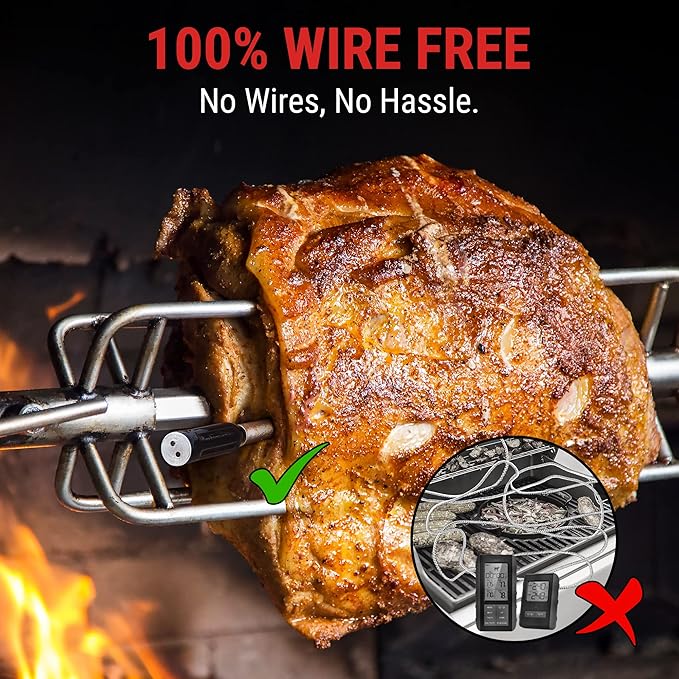 TempPro TempSpike 500 ft Wireless Meat Thermometer Digital for Cooking