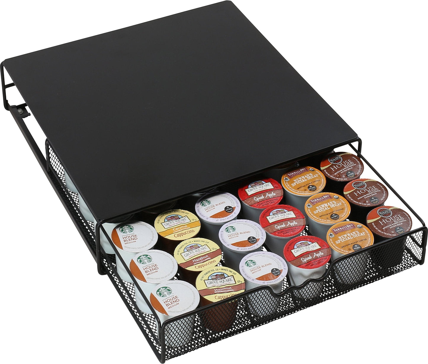 Deco Brothers K-Cup Holder Drawer for 36 Coffee Pods Storage, Black