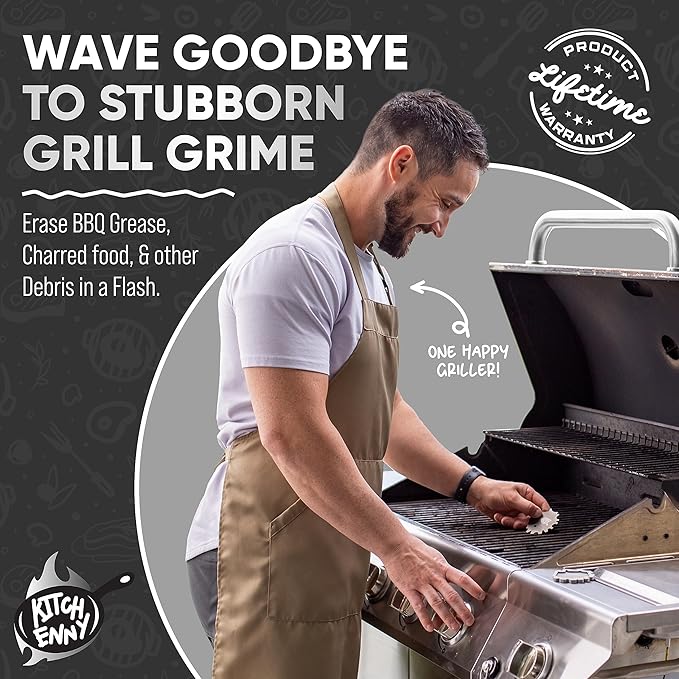 KITCHENNY Bristle-Free Grill Scraper Gadget for Dads Who Like Grilling and Have Everything