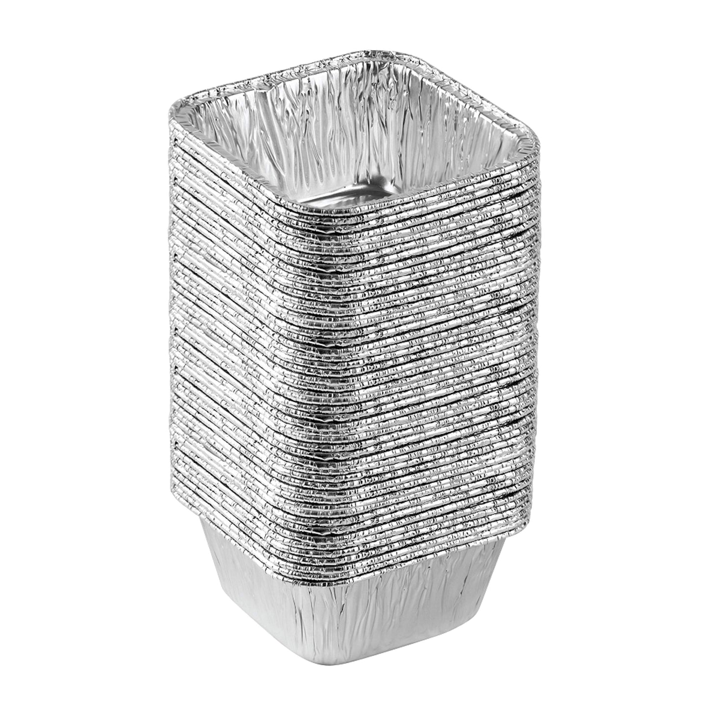 PLASTICPRO Disposable 8'' X 8'' X 2'' Inch Square Aluminum Tin Foil Baking Pans Bakeware - Cookware Perfect for Baking Cakes, Breads, Brownies, Bread, Meatloaf, Lasagna, Pack of 10