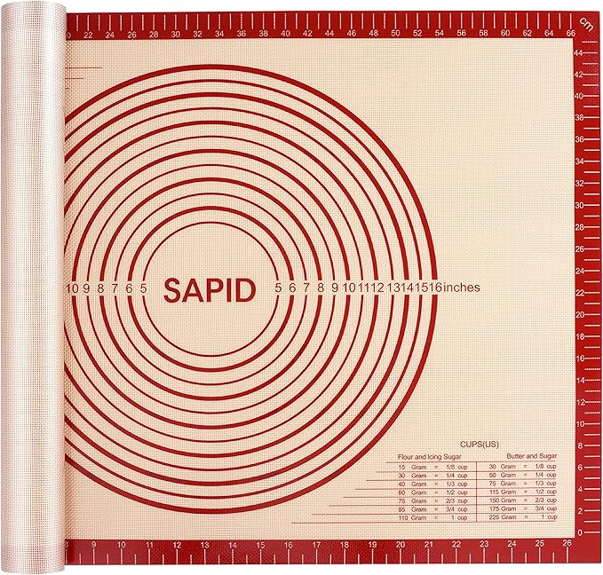 Sapid Thick Silicone Pastry Mat Baking Dough Rolling Extra Large 20" x 28"
