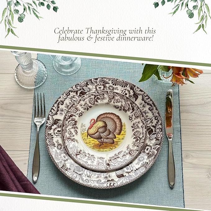 Spode Woodland Turkey 3 Piece Place Setting