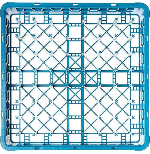 Carlisle FoodService Products OptiClean Peg Dish Racks with Extra Tall 2.94" Pegs – Peg Dish Racks for Charger Plates, Pasta Bowls, Large Platters, Blue, (Pack of 6)