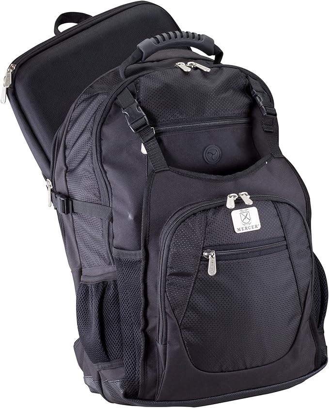 Mercer Culinary Double-Zip 17-Pocket Knife Case,Black