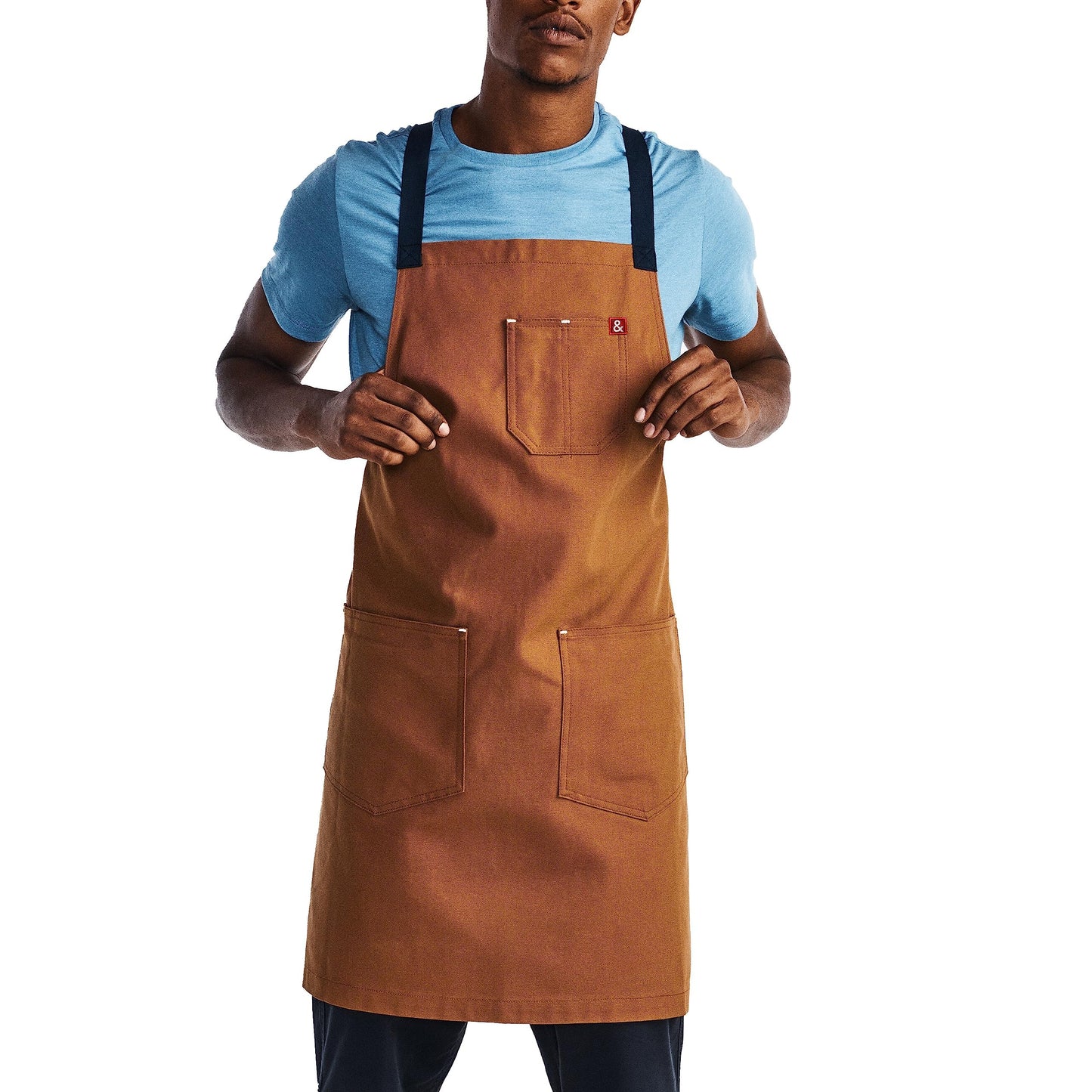 hedley & bennett Crossback Chef Apron, Pockets & Towel Loop, Oyster Gray