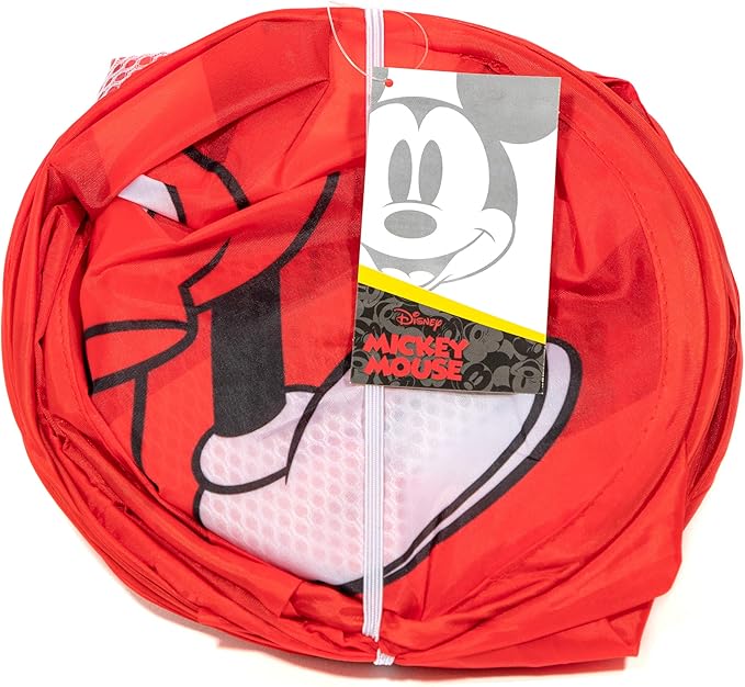 Jay Franco Disney Mickey Mouse Pop Up Hamper - Mesh Laundry Basket/Bag with Durable Handles (Official Disney Product)