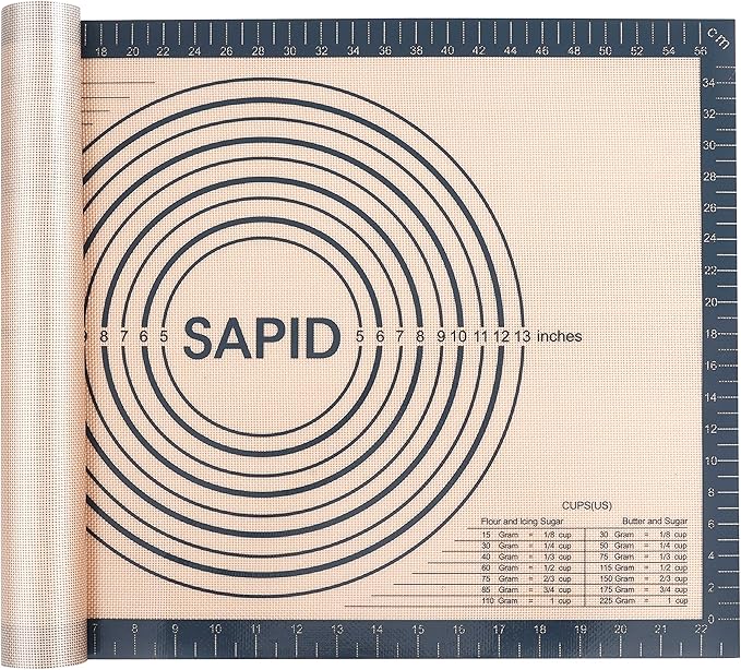 Sapid Thick Silicone Pastry Mat Baking Dough Rolling Extra Large 20" x 28"