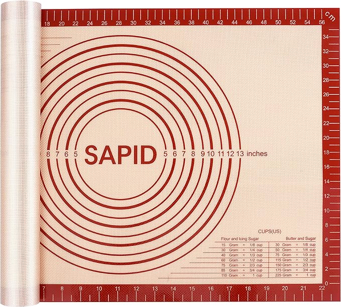 Sapid Thick Silicone Pastry Mat Baking Dough Rolling Extra Large 20" x 28"