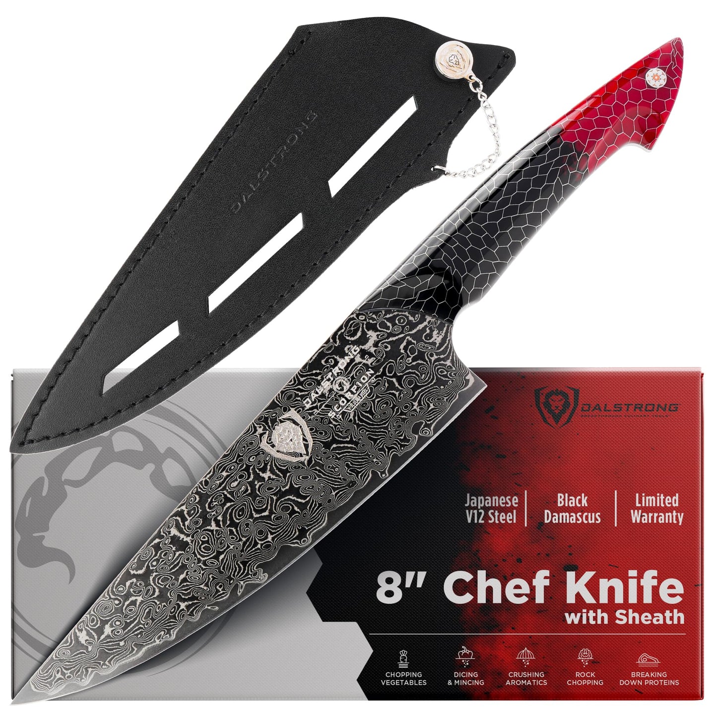 Dalstrong 8" Chef Knife - AUS-12V Steel 66+ HRC