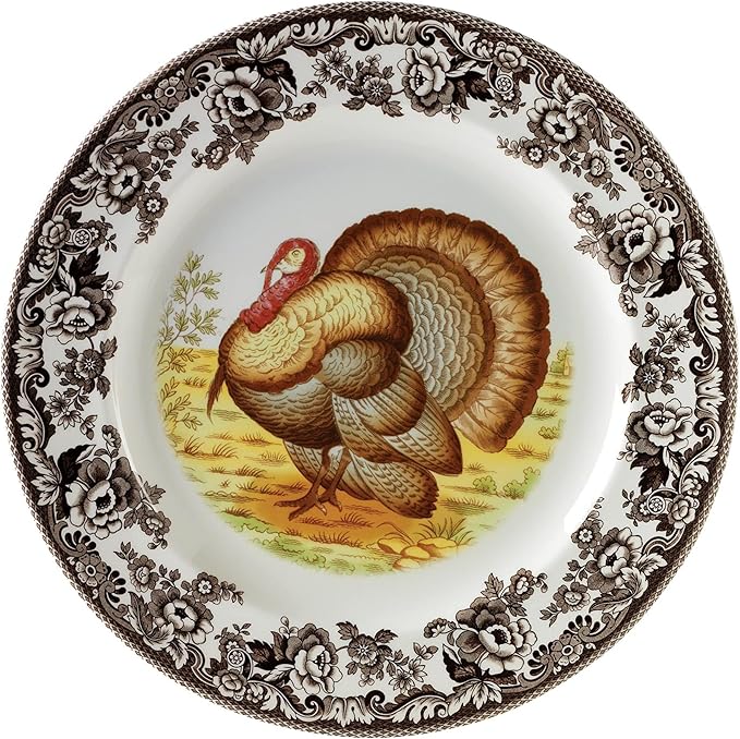 Spode Woodland Turkey 12" Round Platter