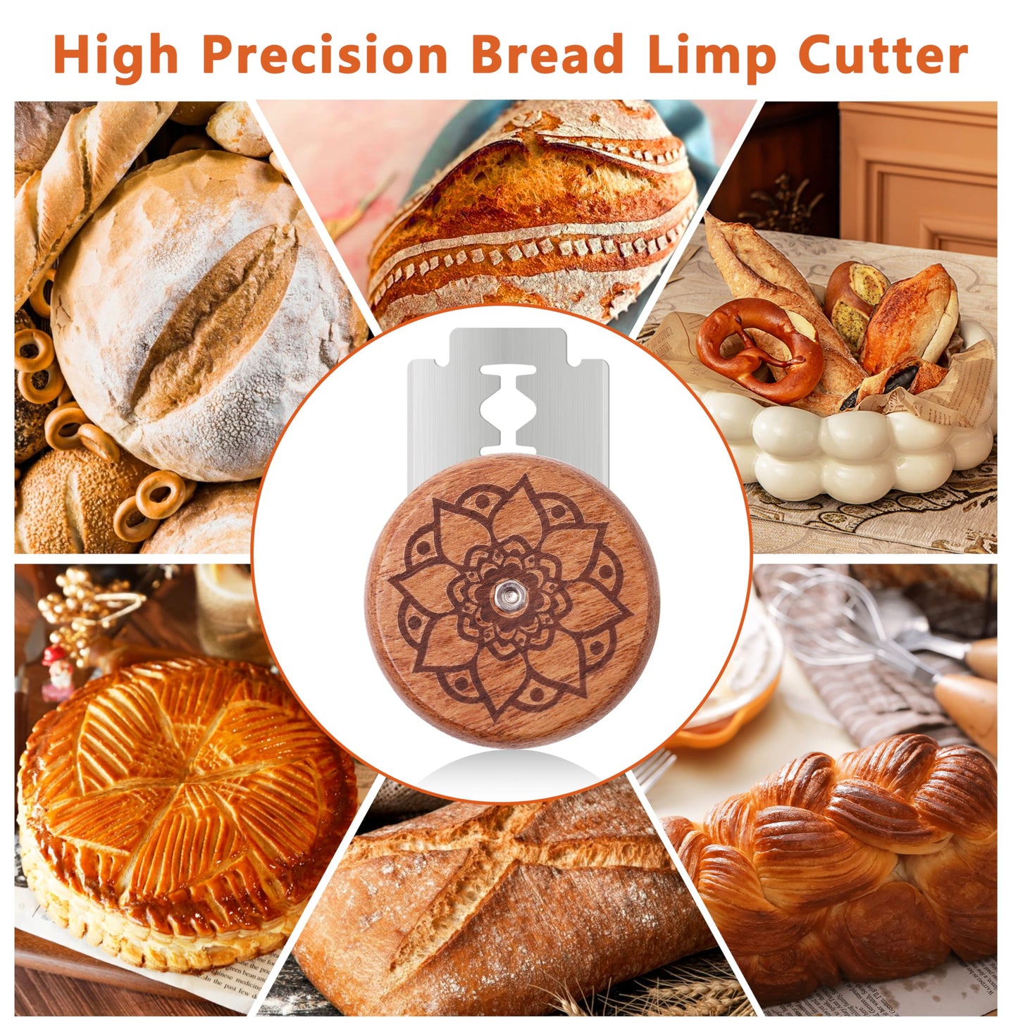 Epritliber UFO Bread Lame Sourdough Scoring Tool Bread Scorer,Circle-red