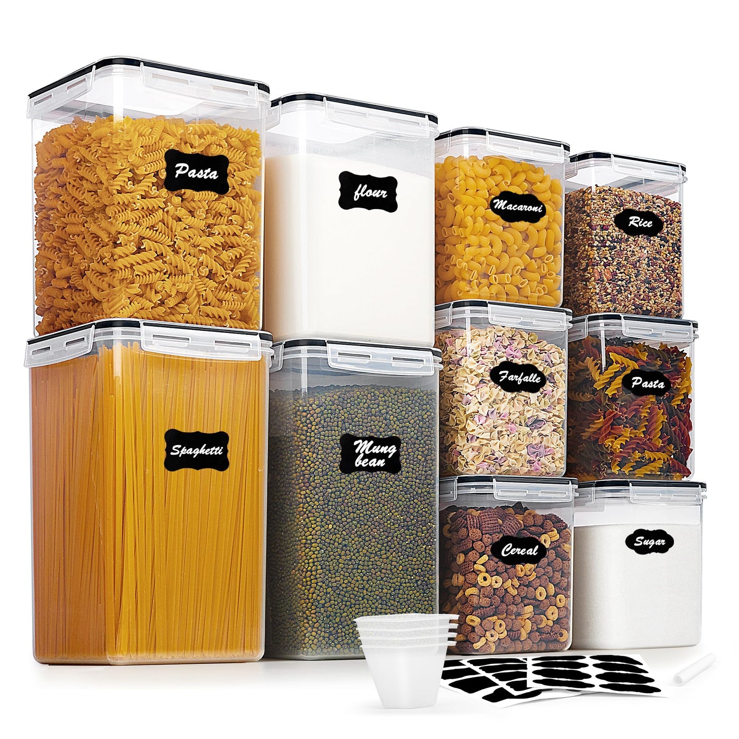 Vtopmart 10 PCS Flour and Sugar Storage Container Sets for Advanced Baker