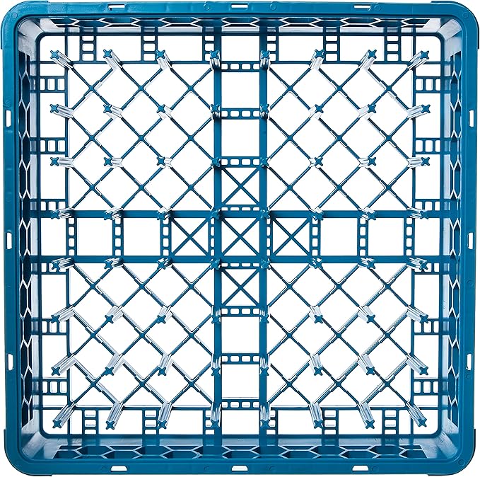 Carlisle FoodService Products All Purpose Plate and Tray Racks – Tray Racks with Extra Tall 2.94" Pegs for Charger Plates, Pasta Bowls, Large Platters, Open Honeycomb Design, Blue, (Pack of 6)